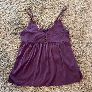 American Eagle suede top, S